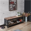 Furniture of America Herk Industrial Wood Multi Purpose Bench in Reclaimed Oak