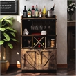 Furniture of America Glamdon Farmhouse Wood 4-Bottle Wine Rack in Brown