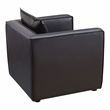 Furniture of America Charlie Modern Vinyl Upholstered Accent Chair in Dark Gray