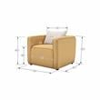 Furniture of America Charlie Modern Fabric Upholstered Accent Chair in Yellow