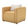Furniture of America Charlie Modern Fabric Upholstered Accent Chair in Yellow