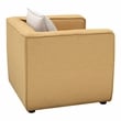 Furniture of America Charlie Modern Fabric Upholstered Accent Chair in Yellow