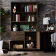 Furniture of America Berto Farmhouse Wood 3-Shelf Bookcase in Reclaimed Oak