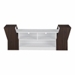 Furniture of America Viv Modern Wood 71-Inch TV Stand in Wenge and White