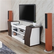 Furniture of America Viv Modern Wood 71-Inch TV Stand in Wenge and White