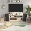 Furniture of America Viv Modern Wood 71-Inch TV Stand in Wenge and White