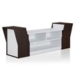 Furniture of America Viv Modern Wood 71-Inch TV Stand in Wenge and White