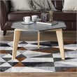 Furniture of America Bok Modern Chic Metal Tray-Top Coffee Table in Black