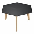 Furniture of America Bok Modern Chic Metal Tray-Top Coffee Table in Black