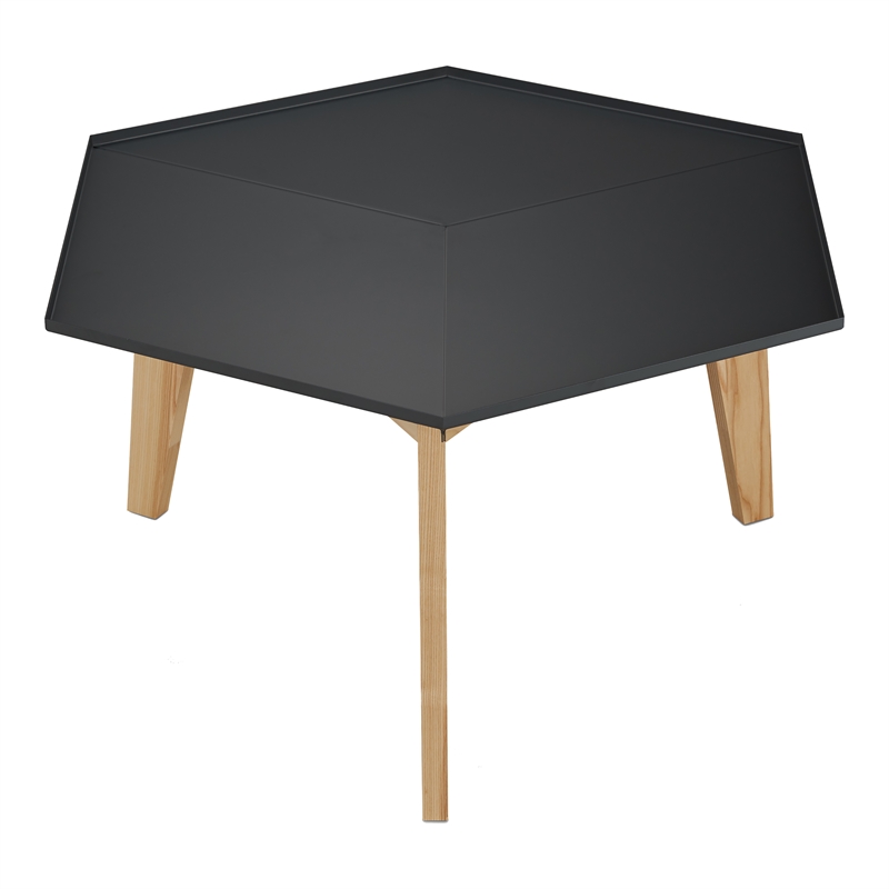 Furniture of America Bok Modern Chic Metal Tray-Top Coffee Table in Gray