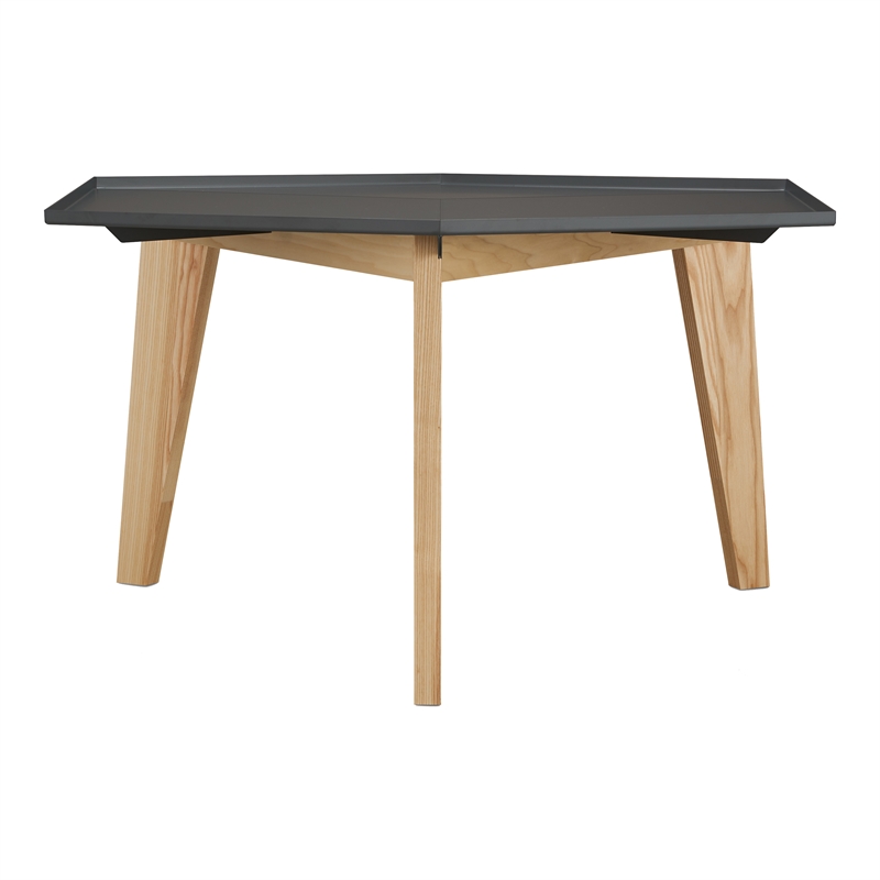 Furniture of America Bok Modern Chic Metal Tray-Top Coffee Table in Gray