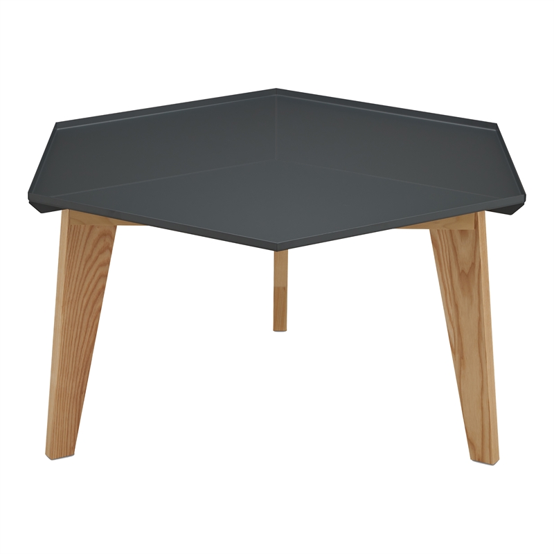 Furniture of America Bok Modern Chic Metal Tray-Top Coffee Table in Gray