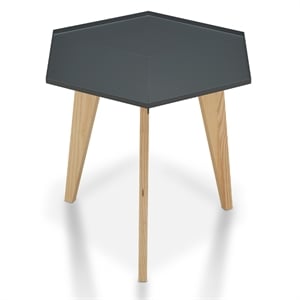 Furniture of America Bok Modern Chic Metal Tray-Top End Table in Gray