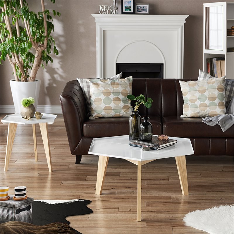 Furniture of America Bok Modern Chic Metal TrayTop Coffee Table in