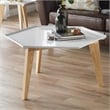 Furniture of America Bok Modern Chic Metal Tray-Top Coffee Table in White