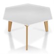 Furniture of America Bok Modern Chic Metal Tray-Top Coffee Table in White