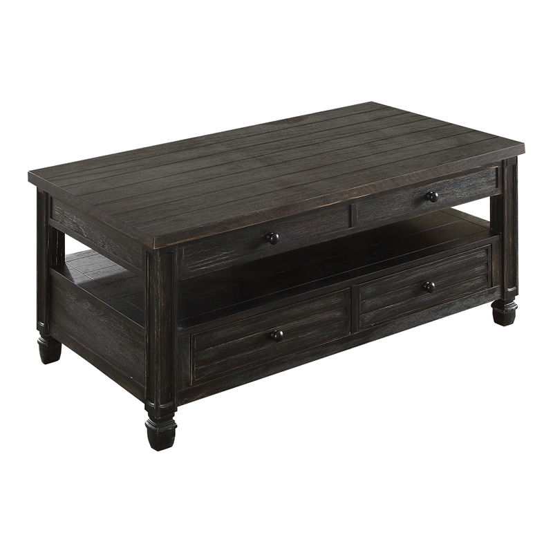Furniture Of America Shania Wood Lift, Antique Black Coffee Tables