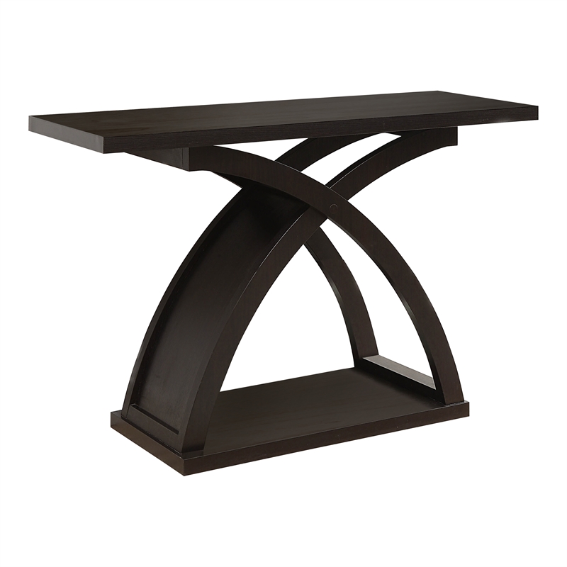 Curved Wood Sofa Table Baci Living Room