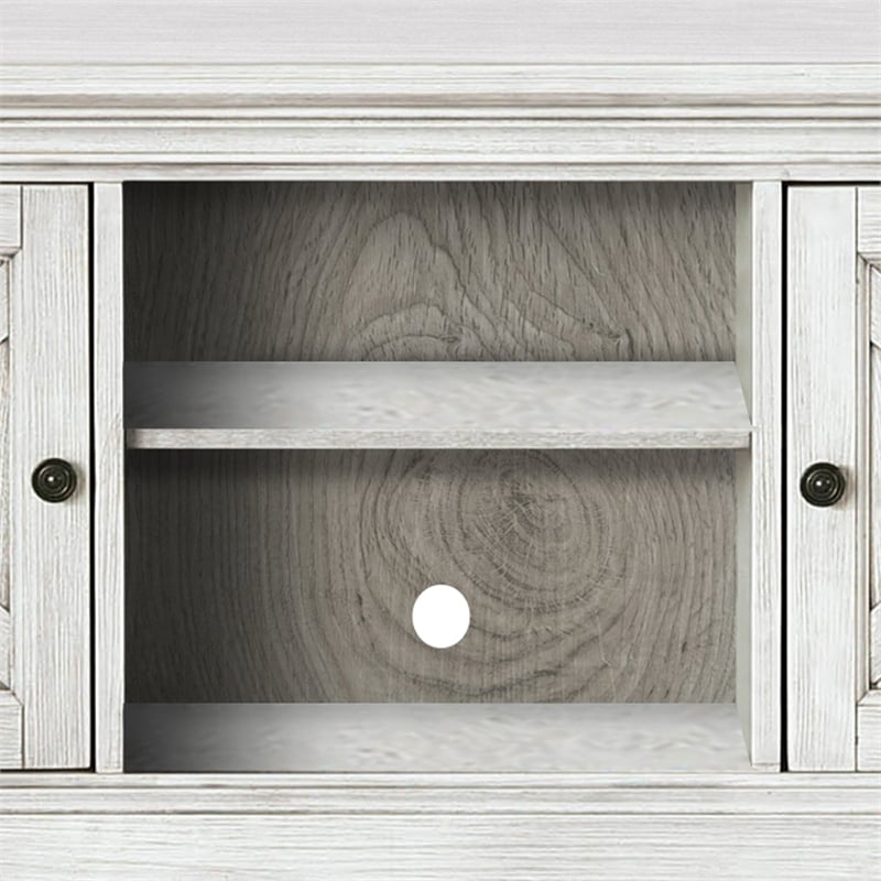 Furniture of America Vallie Cottage Wood 60-Inch TV Stand in Antique White