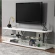 Furniture of America Jerry Contemporary Wood Storage 60-Inch TV Stand in White