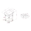 Furniture of America Mendez Wood Drop-Leaf Side Table in Antique White