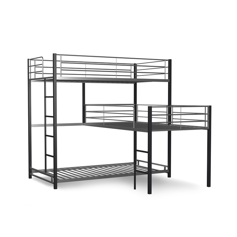 black triple bunk bed