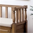 Furniture of America Hanita Transitional Wood Storage Bench in Natural Tone