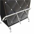 Furniture of America Perii Contemporary Faux Leather Tufted Bar Table in Black