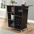 Furniture of America Perii Contemporary Faux Leather Tufted Bar Table in Black