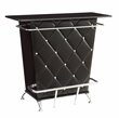 Furniture of America Perii Contemporary Faux Leather Tufted Bar Table in Black