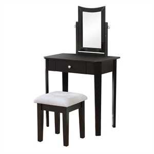 furniture of america adul contemporary solid wood vanity set