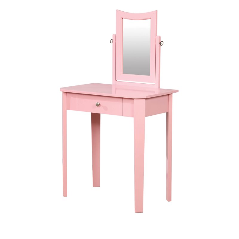 Furniture of America Adul Contemporary Wood 3-Piece Vanity Set in Pink
