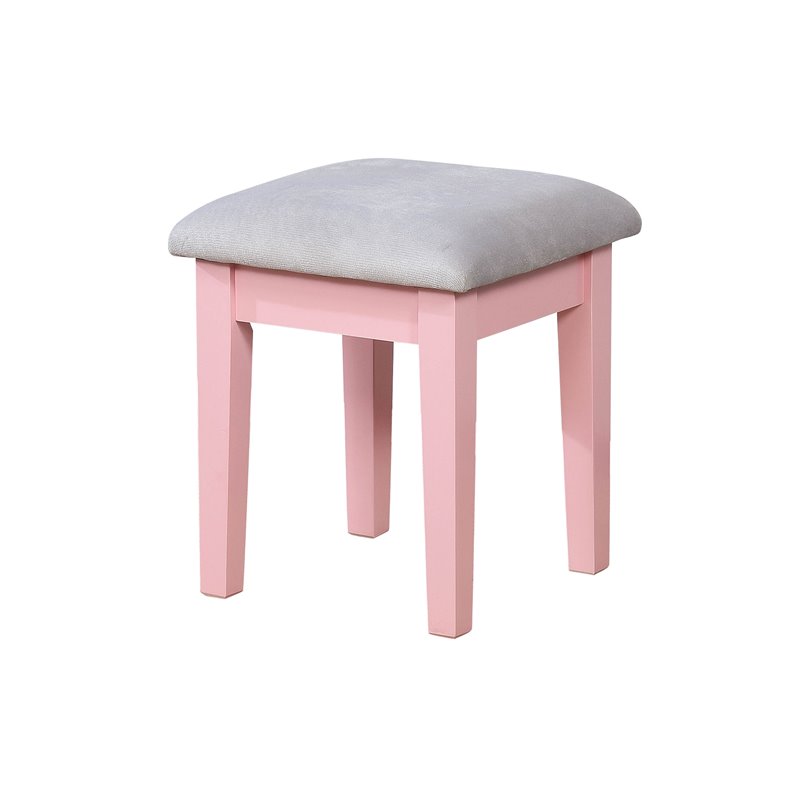 Furniture of America Adul Contemporary Wood 3-Piece Vanity Set in Pink