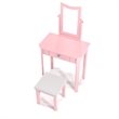 Furniture of America Adul Contemporary Wood 3-Piece Vanity Set in Pink