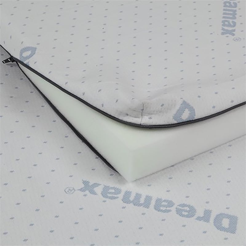 Furniture of America Al Fabric Cal King Memory Foam Topper Mattress in White