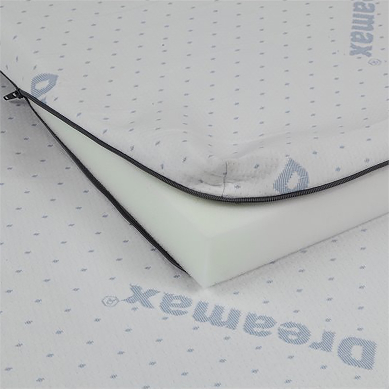 Furniture of America Al Fabric King Memory Foam Topper Mattress in White