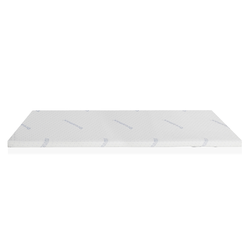 Furniture of America Al Fabric Full Memory Foam Topper Mattress in White