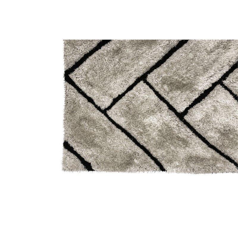 Furniture of America Amena Contemporary Fabric 5'x7' Area Rug in Gray
