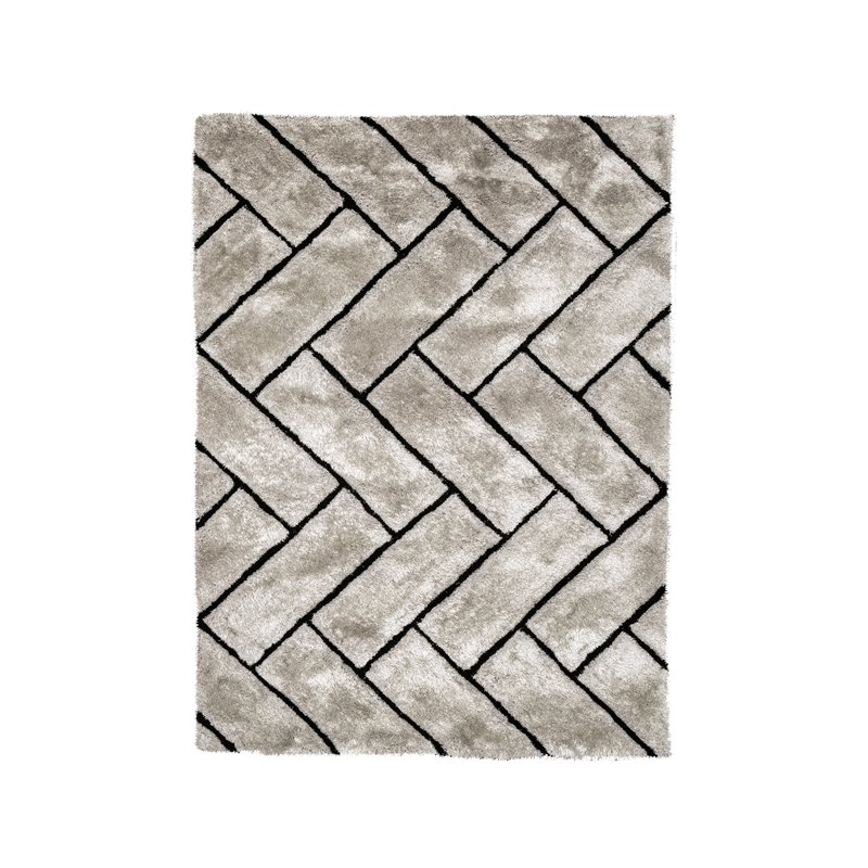 Furniture of America Amena Contemporary Fabric 5'x7' Area Rug in Gray
