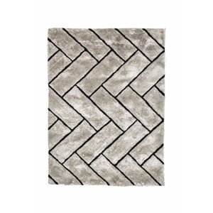 furniture of america amena contemporary fabric 5'x7' area rug in gray