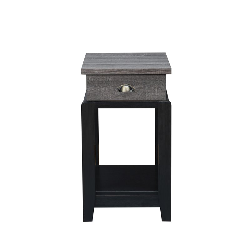 Details About Furniture Of America Nesto Side Table In Distressed Grey And Black Details About Furniture Of America Nesto Side Table In Distressed Grey And Black