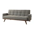 Furniture of America Kormack Mid-century Modern Fabric Futon Sofa in Gray