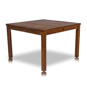 furniture of america sinuata wood counter height dining table in rustic oak