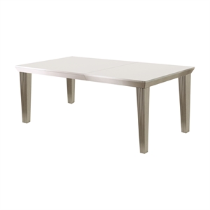 furniture of america tabitha wood extendable dining table in antique white