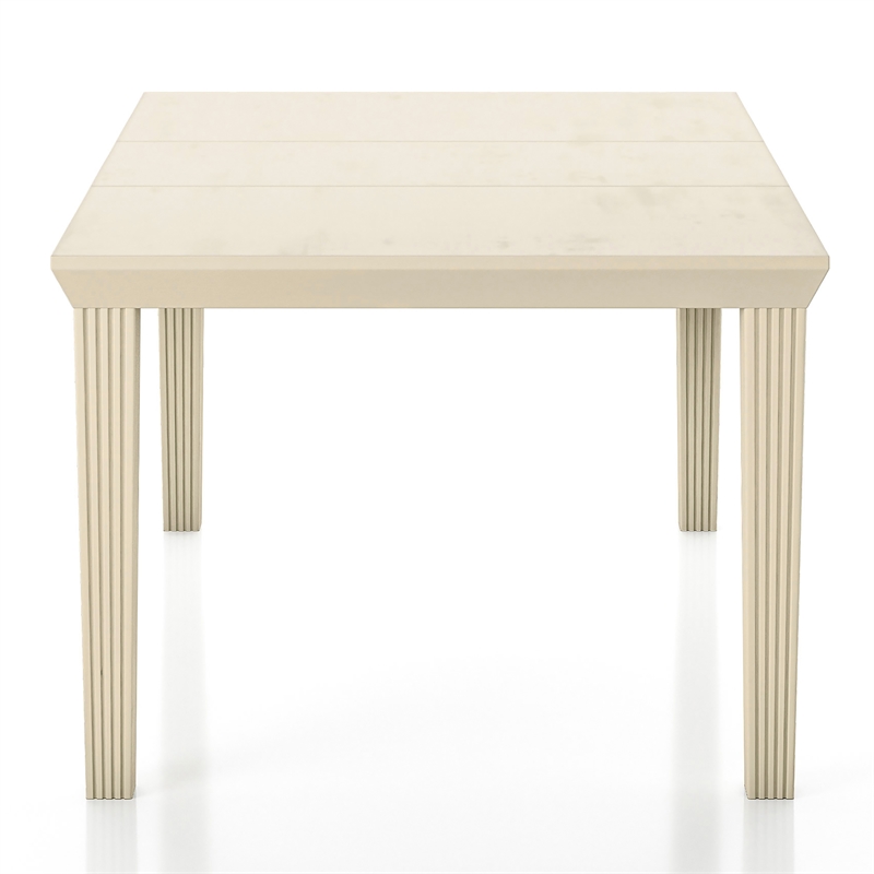 Furniture of America Tabitha Wood Extendable Dining Table in Antique White
