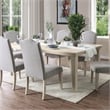 Furniture of America Tabitha Wood Extendable Dining Table in Antique White