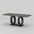 Furniture of America Gudra Contemporary Wood Rectangle Dining Table in Gray