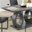 Furniture of America Gudra Contemporary Wood Rectangle Dining Table in Gray
