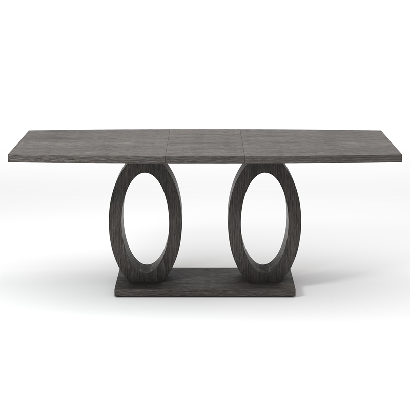 Furniture of America Gudra Contemporary Wood Rectangle Dining Table in Gray
