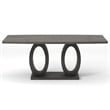 Furniture of America Gudra Contemporary Wood Rectangle Dining Table in Gray